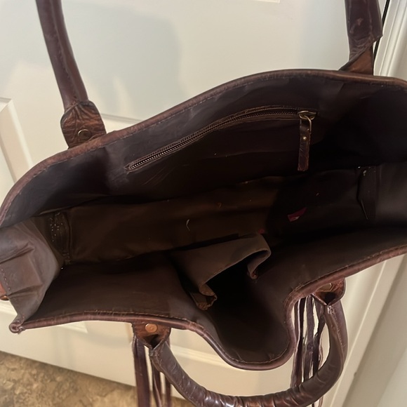 Western cowgirl bag. Leather and cowhide with fringe. - Picture 3 of 4